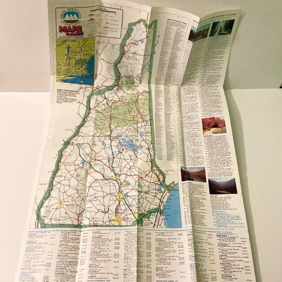Vintage Lot of 2 New Hampshire Vacation Guide Map and Wildcat Ride Brochures - Picture 7 of 13